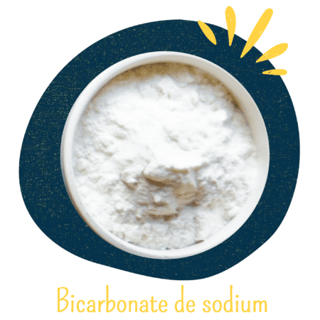 Bicarbonate de sodium icone et texte