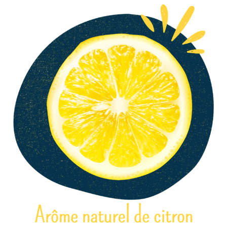 arôme naturel citron icone et texte