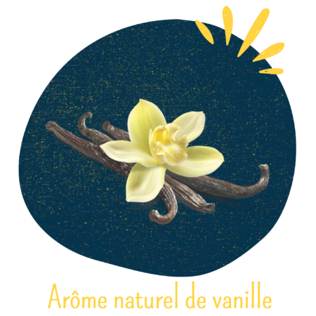 arôme naturel vanille icone et texte